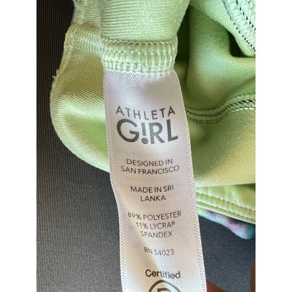 Athleta Girl Leggings Kids L 12 Chit Chat Tight Pants Black Yellow EUC - Picture 7 of 8